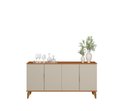 Ver imagem 1 de Buffet 160cm Evora 4 Portas Linea Brasil Canela Off White