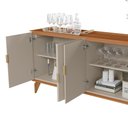 Ver imagem 2 de Buffet 160cm Evora 4 Portas Linea Brasil Canela Off White