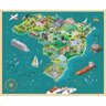 Quebra cabeça - Mapa do Brasil - 98 x 78cm - 1014 peças - 1