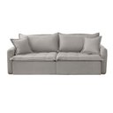 Ver imagem 6 de Sofá Cama Veludo em Madeira Eucalipto 240cm Braço 20cm Arizona Meu Sofá Online