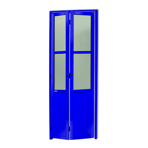 Porta Alumínio Camarão Lambril/Vidro D.L25 Azul 70 V.Boreal Brimak