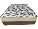 Ver imagem 2 de Cama Box Casal Suede Marrom + Colchão Casal Suede Bege Espuma 138x188x55
