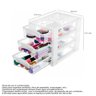 Kit 2 Gaveteiro Médio para Organizar com 3 Gavetas Transparente - 2