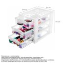 Ver imagem 2 de Kit 2 Gaveteiro Médio para Organizar com 3 Gavetas Transparente