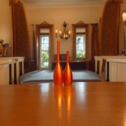 Dupla Vasos Decorativos de Cerâmica Garrafa Laranja Tulipa Amsterdã - 5