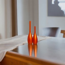 Dupla Vasos Decorativos de Cerâmica Garrafa Laranja Tulipa Amsterdã - 2