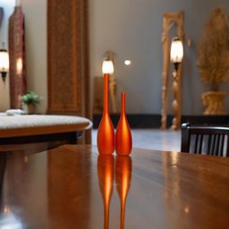 Dupla Vasos Decorativos de Cerâmica Garrafa Laranja Tulipa Amsterdã - 7