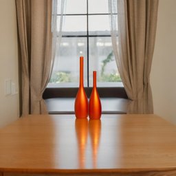 Dupla Vasos Decorativos de Cerâmica Garrafa Laranja Tulipa Amsterdã - 4