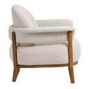Ver imagem 7 de Poltrona Decorativa Dina Base Madeira Castanho Linho Cru - Nexta Casa