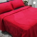 Ver imagem 1 de Cobertor Casal Comum Duplo Soft Mais Duas Fronhas Vermelho