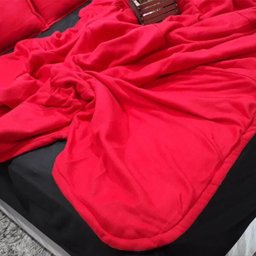 COBERTOR SOLTEIRO KING DUPLO SOFT MAIS DUAS FRONHAS VERMELHO - 3