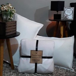 COBERTOR CASAL COMUM DUPLO SOFT MAIS DUAS FRONHAS BRANCO - 6