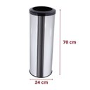 Ver imagem 2 de Lixeira Aço Inox 30 Litros Com Aro Plástico Área Gourmet Cozinha - Preto