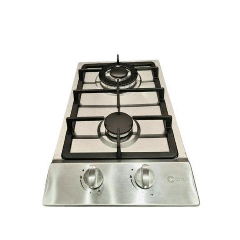 Cooktop 2 Bocas Cozinha Profissional em Aço Inox Fogão de Mesa a Gás Cozix