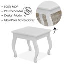 Ver imagem 5 de Kit Penteadeira com Banqueta em Mdf 00808900x022034 Branco Lpa
