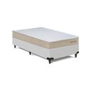 Ver imagem 1 de Cama Box com Colchão Solteiro Poli D33 Solteirão Espuma Courino Branco Ortobom