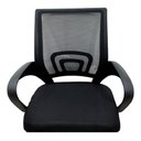 Ver imagem 4 de Kit 2 Cadeiras de Escritório Mesh Assento Estofado Giratória Cor Preto