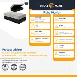Cama Box Baú e Auxiliar Solteiro + Colchão de Molas Ensacadas Ortobom Airtech Springpocket - 7