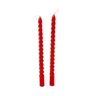 Kit 8 Vela Retorcida Natalina Enfeite Vermelho Festiva 20cm - 1