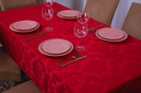 Ver imagem 2 de toalha de mesa retangular 6 lugares jacquard 1,35x2,00:vermelho