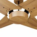 Ver imagem 2 de Ventilador de Teto Com Controle Remoto Natuvent Callis No Light 4 Pás Madeira Teca 127v
