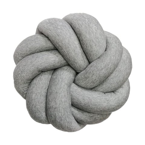 Almofada de Nó Circle Cinza Mescla Claro