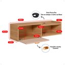 Ver imagem 5 de Rack Suspenso Home Tv 32" Bancada Flutuante Canadá 90cm Porta Nicho Eletrônico Sala Quarto Pequeno