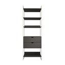 Ver imagem 3 de Closet Solteiro Estilo Industrial Loft 1 Módulo com Gaveta Preto Ferro Branco