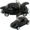 Super Carrinho de Ferro Miniatura Fusca Carros Brinquedo 1:32 Cor Preto - 5