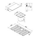 Ver imagem 5 de Cuba Docol Bistrô 70x40 90021166016 Inox Escovado com Acessórios e Lixeira