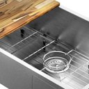 Ver imagem 3 de Cuba Docol Bistrô 70x40 90021166016 Inox Escovado com Acessórios e Lixeira