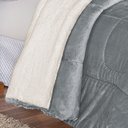 Ver imagem 2 de Coberdrom Apollo King Sherpa Pele de Carneiro + Manta Flannel 1 Peça - Cinza
