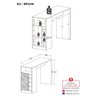 Bancada Balcão/mesa de Cozinha com Adega 1 Porta e Espelho Multimóveis Mp2248 - 4