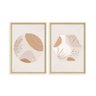 Conjunto 2 Quadros com Moldura Minimalist MADEIRA CLARA - Médio - 2