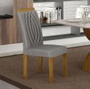 Ver imagem 1 de Cadeira para Mesa de Jantar 2 Unidades Doha Mdf - Leifer