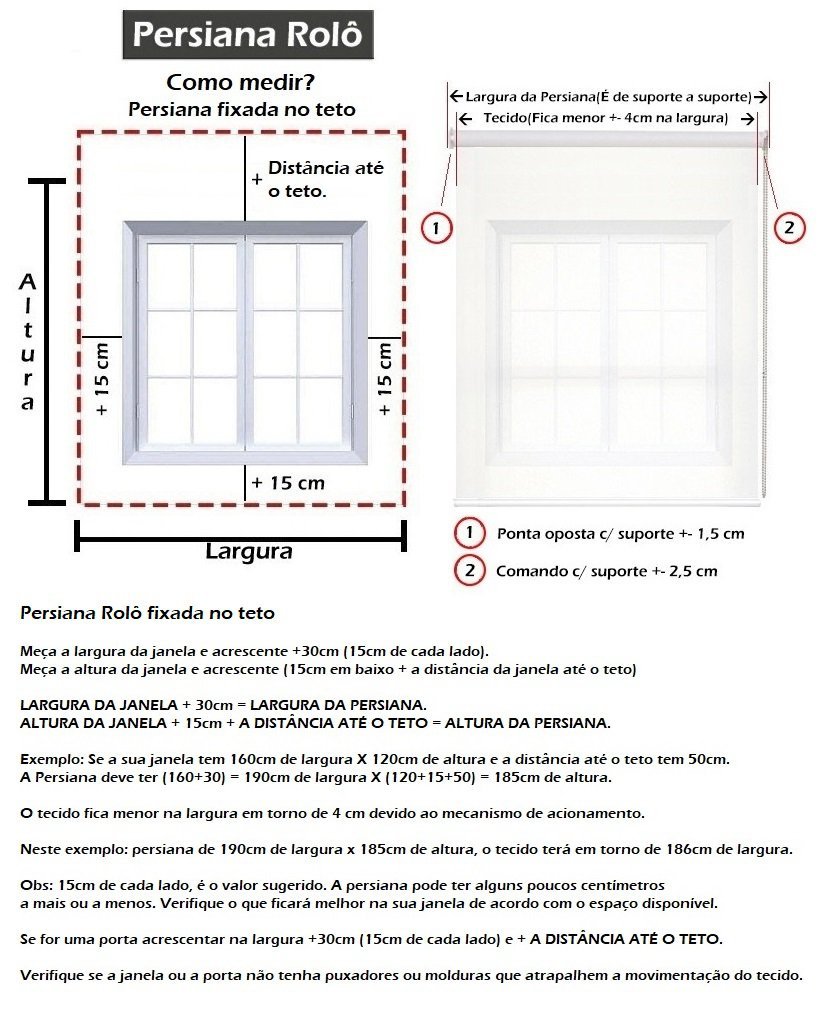 CORTINA PERSIANA ROLO TELA SOLAR 5% 0,40 Larg X 0,85 Alt:Bege - 7