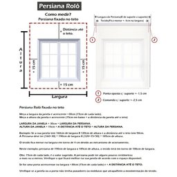 CORTINA PERSIANA ROLO TELA SOLAR 5% 0,40 Larg X 0,85 Alt:Bege - 7