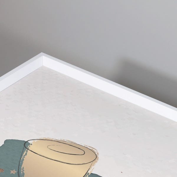 Quadro com Moldura Minimalista Branco - Médio | MadeiraMadeira