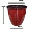 Vaso Decorativo para Plantas Grandes Auto Brilho para Sala (liso/terrracota) - 2