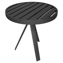 Ver imagem 2 de Espreguiçadeiras Alumínio e Tela Sling Amélia Braços de Madeira + Mesa Lateral Ripada - Preto