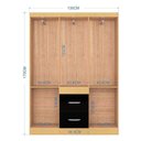 Ver imagem 2 de Guarda Roupa Casal Ambiente Milão 6 Portas Damasco Preto - Poquema