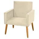 Ver imagem 1 de Poltrona Nina Suede Bege para Penteadeira
