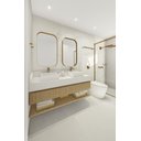 Ver imagem 4 de Porta Toalha Toalheiro de Rosto Banheiro 35cm em Aço Inox Dourado Linha Larissa Stainless
