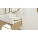 Ver imagem 3 de Porta Toalha Toalheiro de Rosto Banheiro 35cm em Aço Inox Dourado Linha Larissa Stainless