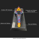 Ver imagem 2 de Miniatura de Quadro Decorativo 33cm X 12,5cm Carro F1 Rb Nº4 Azul - Gran Belo