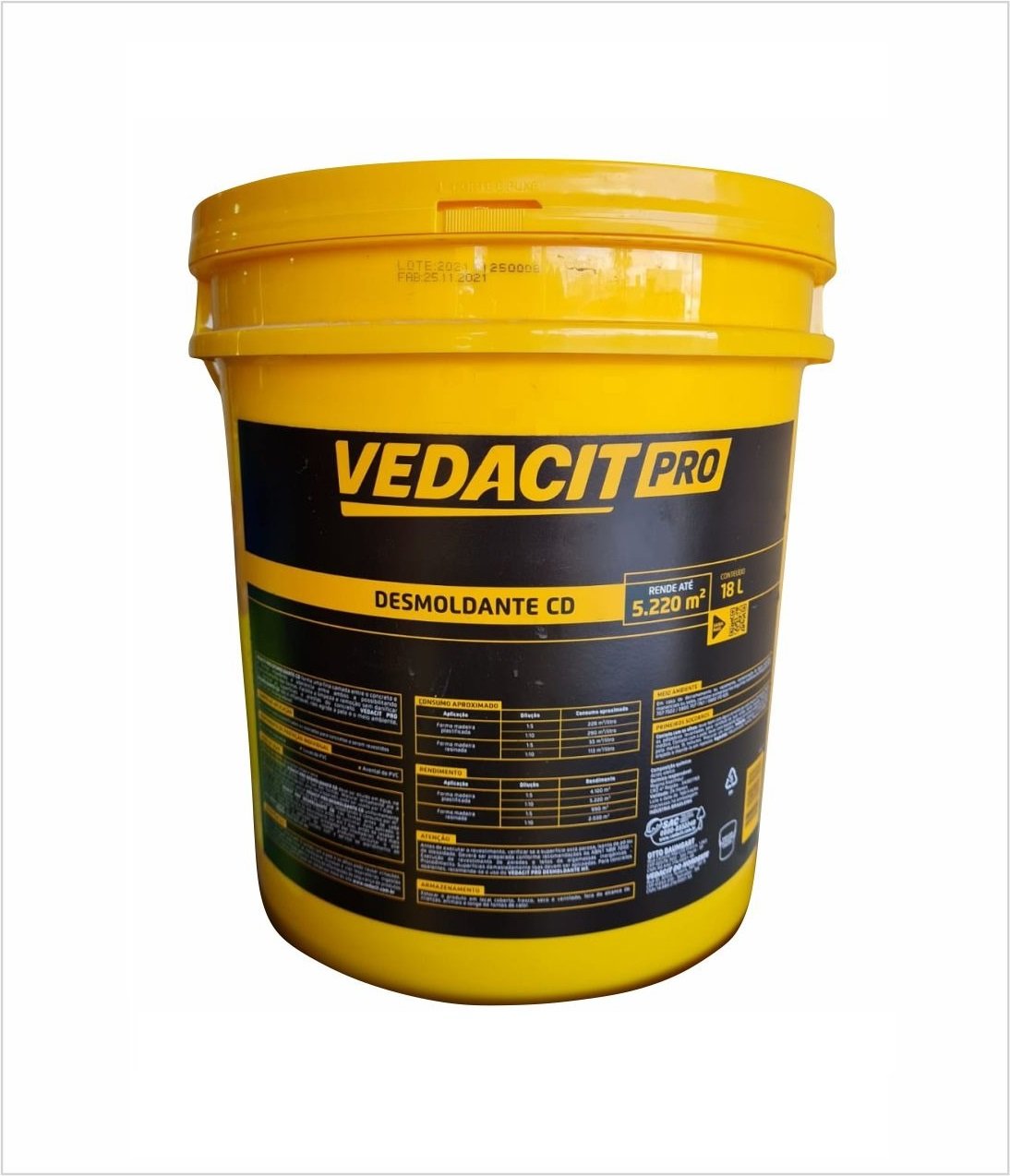 Desmoldante DESMOL CD Para Fôrmas Vedacit - 18L - 1