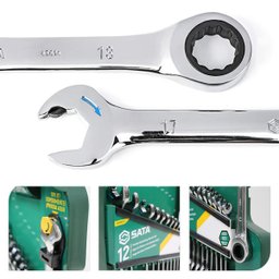 Jogo Chave Combinada Catraca Speedy 8 A 19mm 12 Peças Sata - 4