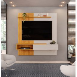 Painel para Tv até 65" com 2 Prateleiras e 1 Porta Tito Dj Móveis Bali Cedro Dj Moveis - 1