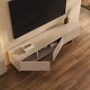 Ver imagem 7 de Rack Sala Fendi Moderno 184 cm Madeira TV 75 Cashmere 3 Portas Arto Idimex