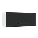 Ver imagem 1 de Armário de Cozinha Aéreo 80 cm 1 Porta Basculante Branco/Preto Agata Madesa